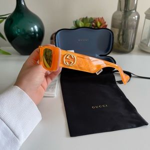 GUCCI Rectangular Slim Sunglasses